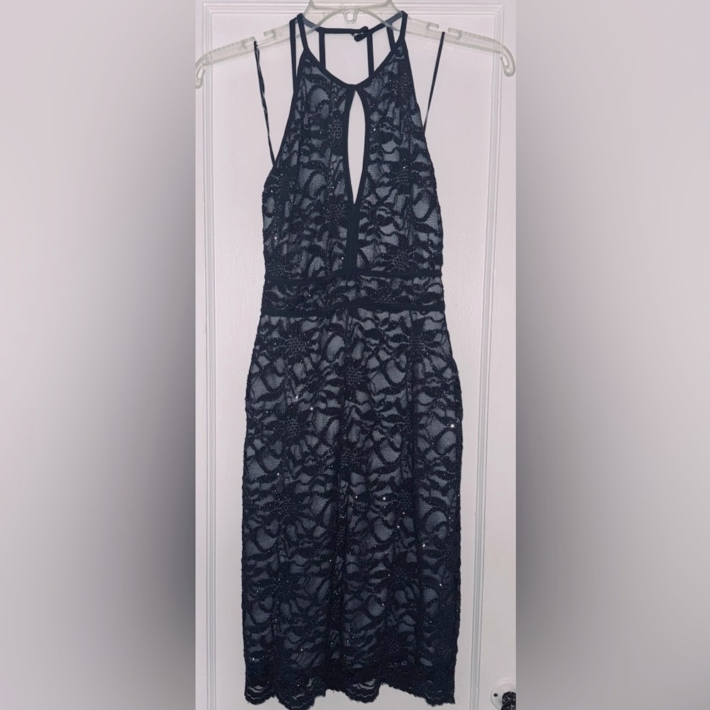 Stunning Shimmery Charcoal Gray Cocktail Dress